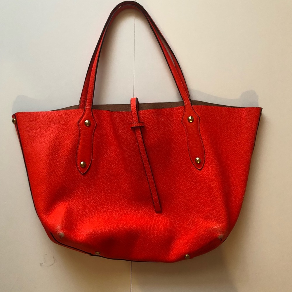 Annabel Ingall Medium Tote Bag in Neon Orange GUC
